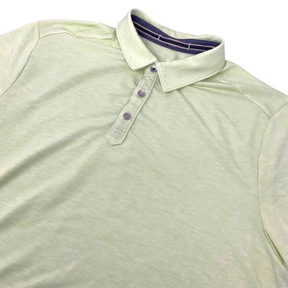 Tommy Bahama Men's Large Polo Short Sleeve Shirt Light Heather Green - Picture 1 of 15